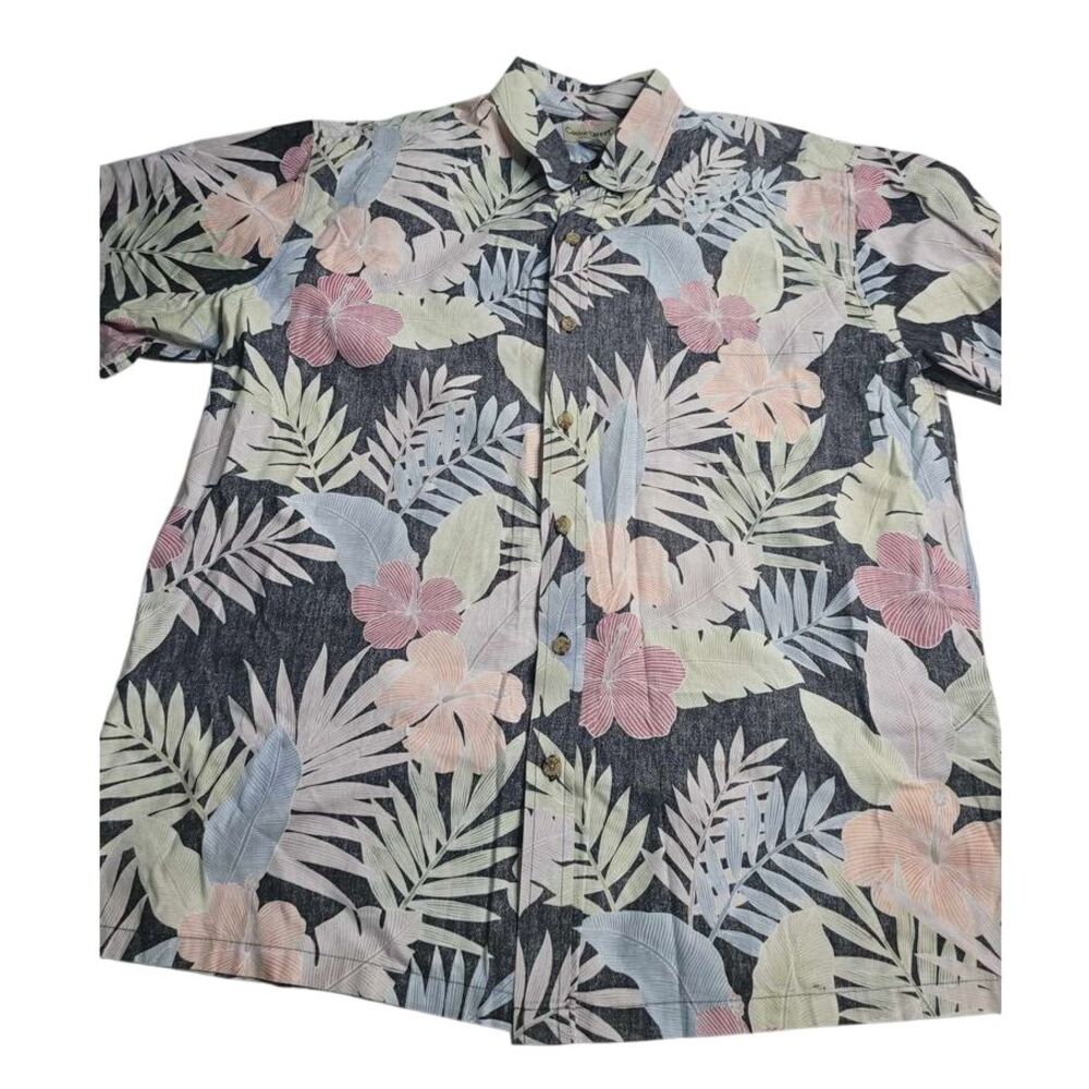 3490‎ Cooke Street Honolulu Tropical SS Button Down Hawaiian Shirt Men's XL